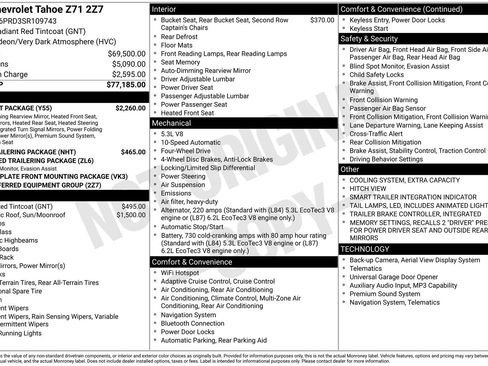 Used 2025 Chevrolet Tahoe Z71 w/ Comfort Package AWD/4WD image 12
