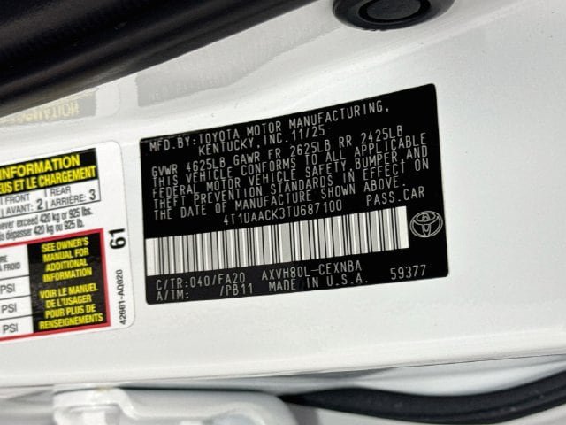 Certified 2026 Toyota Camry LE FWD image 32