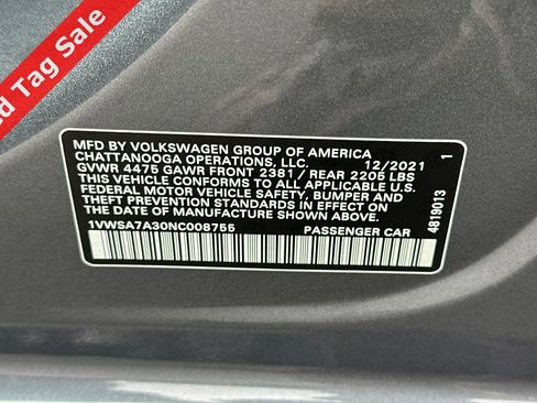 Certified 2022 Volkswagen Passat 2.0T SE image 31