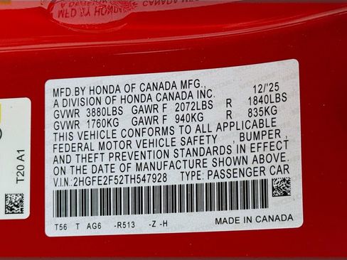 New 2026 Honda Civic Sport image 28