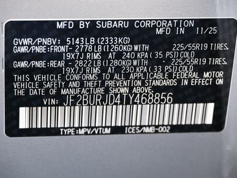 New 2026 Subaru Outback Touring XT image 21