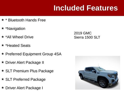 Used 2019 GMC Sierra 1500 SLT w/ SLT Premium Plus Package AWD/4WD image 3