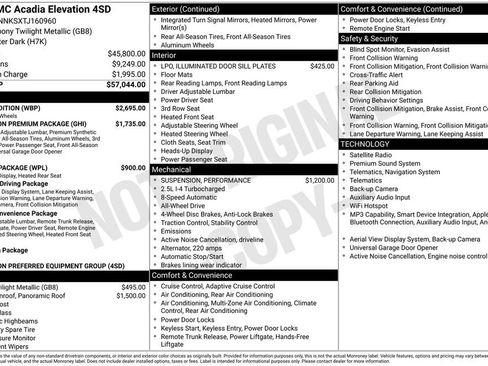 New 2026 GMC Acadia Elevation w/ Black Edition AWD/4WD image 44