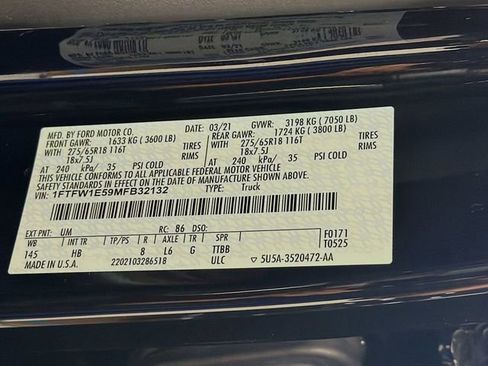 Used 2021 Ford F150 Lariat w/ Equipment Group 502A High AWD/4WD image 39
