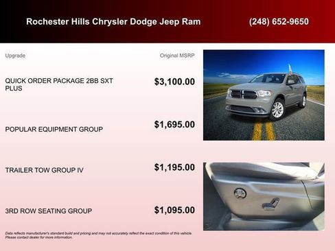 Certified 2020 Dodge Durango SXT AWD/4WD image 6