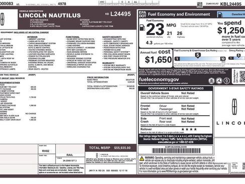 Used 2019 Lincoln Nautilus Reserve FWD image 57