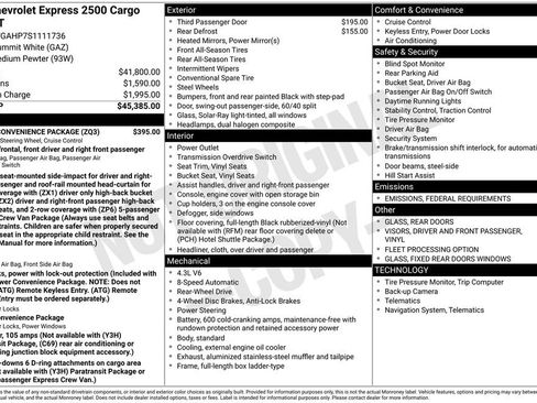 Used 2025 Chevrolet Express 2500 w/ Driver Convenience Package image 18