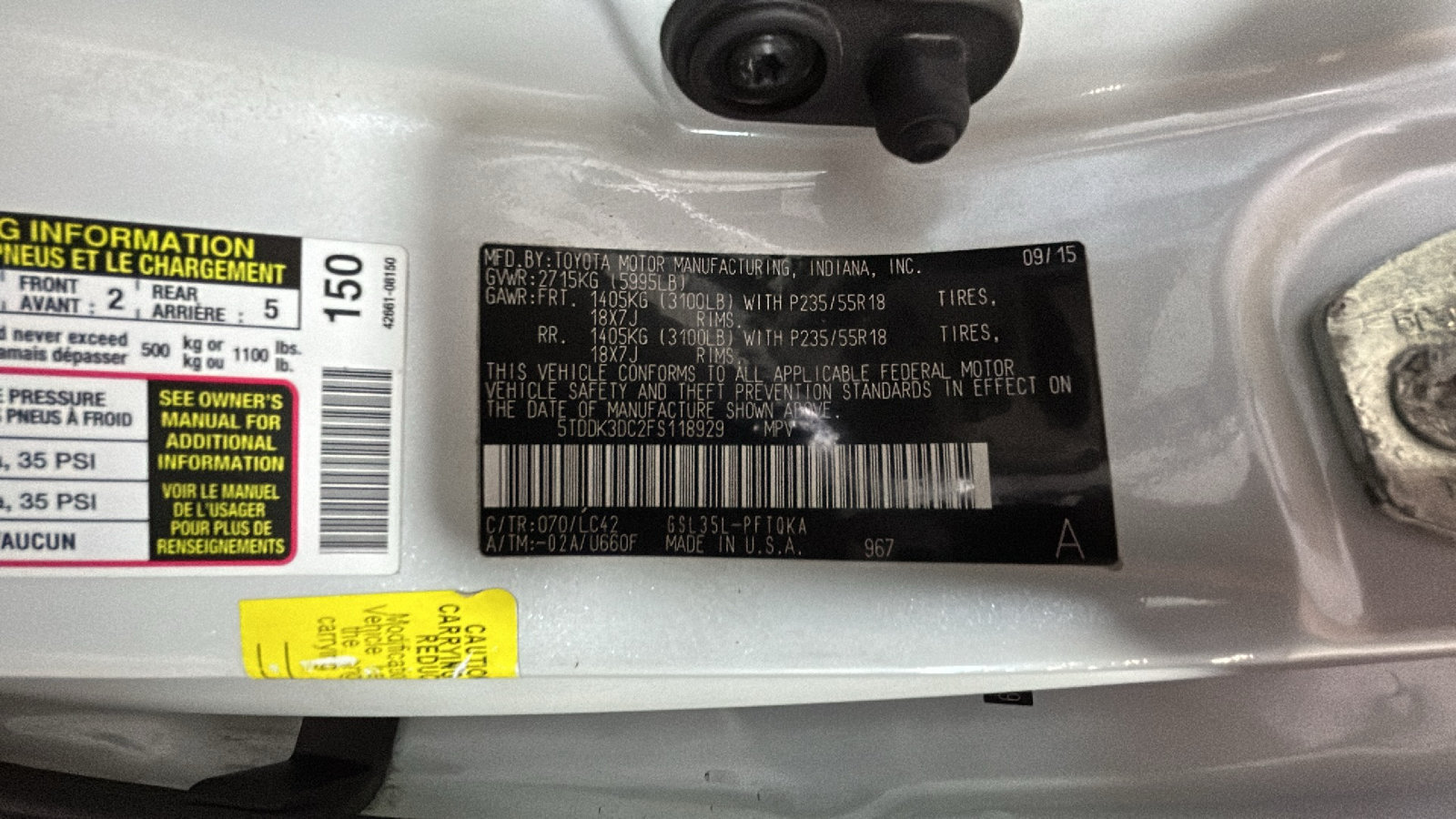 Used 2015 Toyota Sienna XLE Premium AWD/4WD image 12