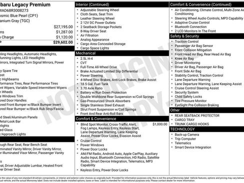 Certified 2024 Subaru Legacy Premium image 24