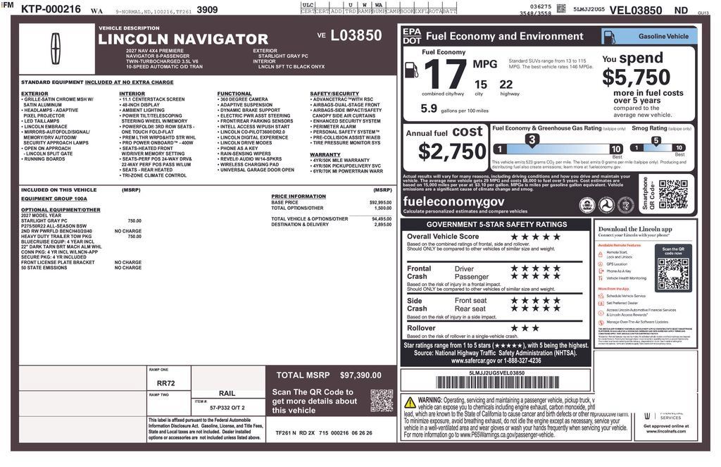 New 2027 Lincoln Navigator Premiere AWD/4WD image 40