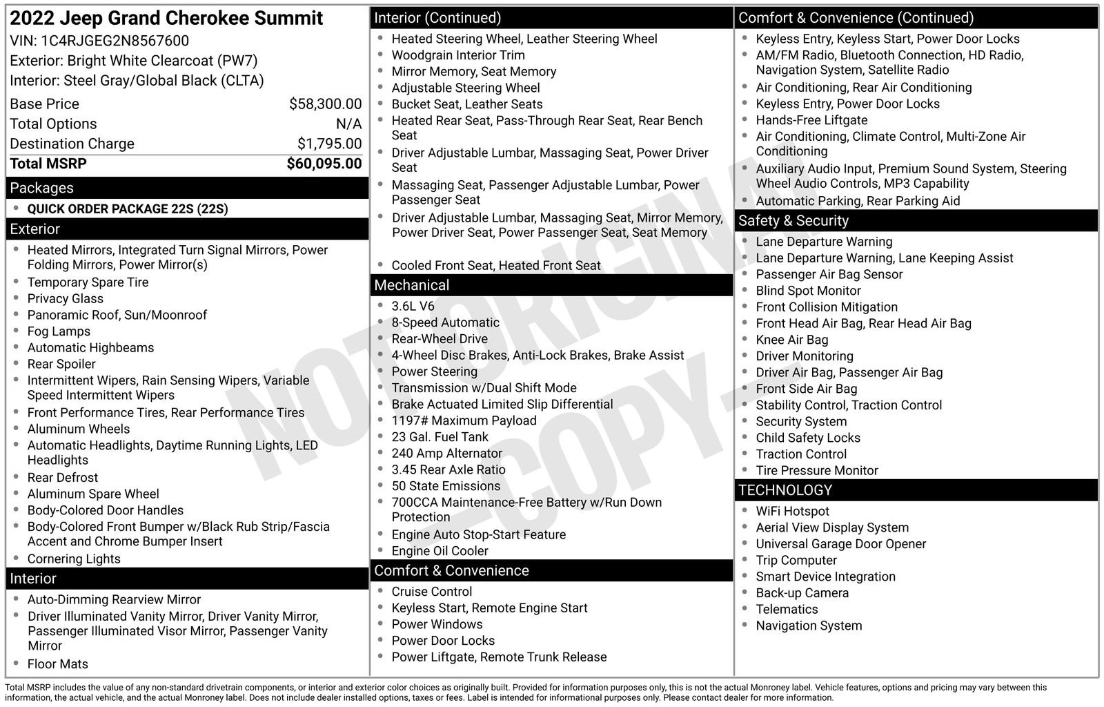 Used 2022 Jeep Grand Cherokee Summit RWD image 54