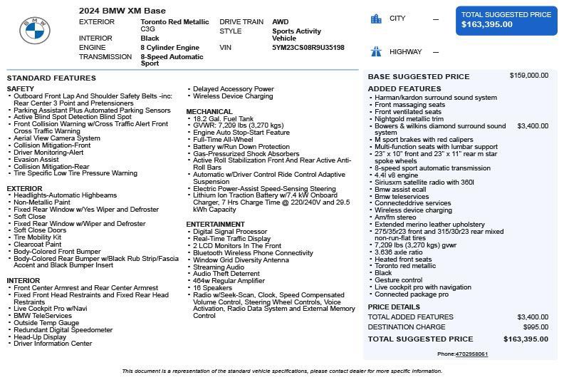 Used 2024 BMW XM AWD/4WD image 3
