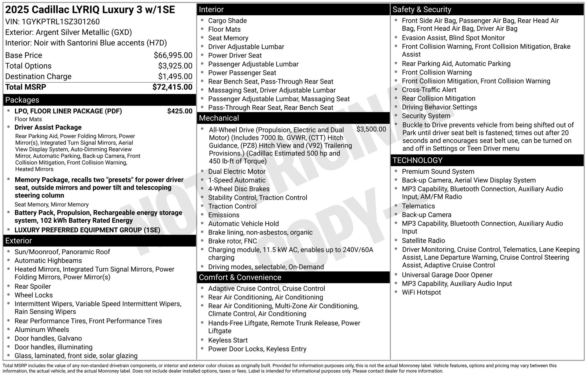 Certified 2025 Cadillac Lyriq Luxury w/ LPO, Floor Liner Package AWD/4WD image 41