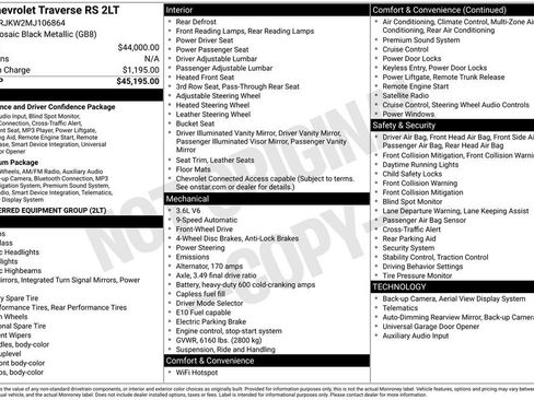 Used 2021 Chevrolet Traverse RS image 15