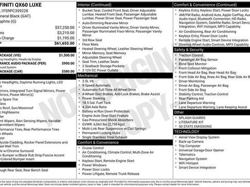 Used 2023 INFINITI QX60 Luxe w/ Vision Package image 7