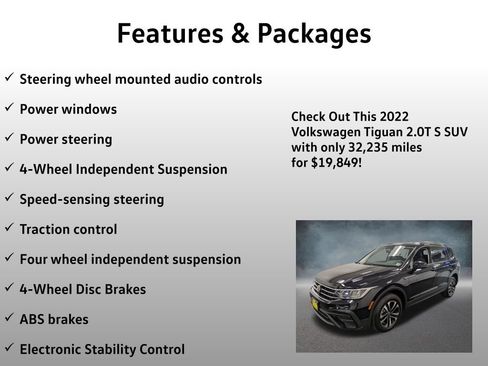 Used 2022 Volkswagen Tiguan S AWD/4WD image 8