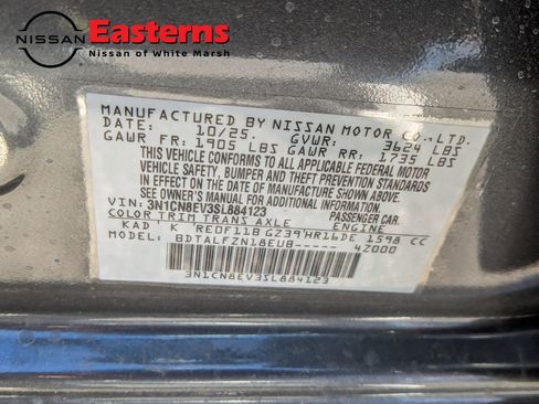 New 2025 Nissan Versa SV w/ Trunk Package image 29