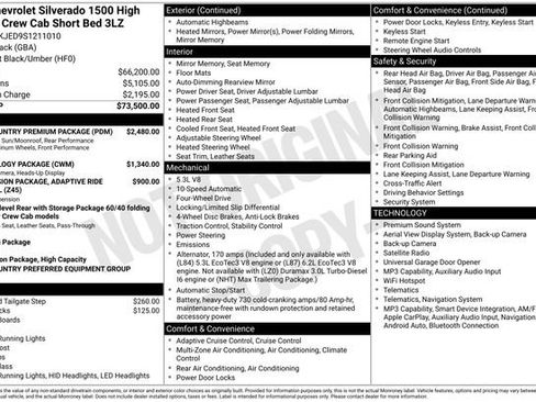 Used 2025 Chevrolet Silverado 1500 High Country w/ High Country Premium Package AWD/4WD image 26