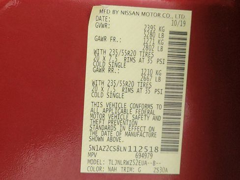 Used 2020 Nissan Murano SL w/ Moonroof Package image 29