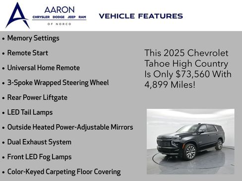 Used 2025 Chevrolet Tahoe High Country image 23
