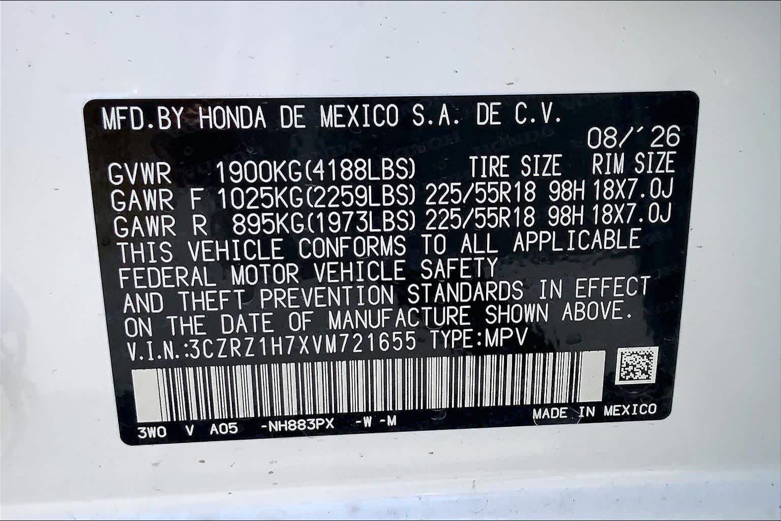New 2027 Honda HR-V EX-L image 21