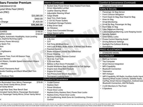 Certified 2025 Subaru Forester Premium AWD/4WD image 34