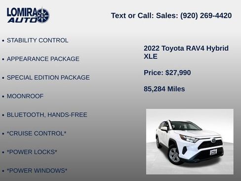Used 2022 Toyota RAV4 XLE w/ Convenience Package AWD/4WD image 14