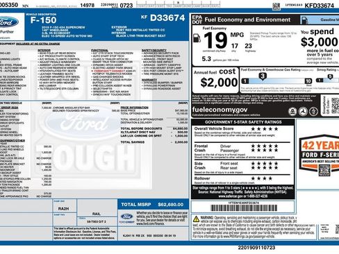 Used 2019 Ford F150 Lariat w/ Equipment Group 502A Luxury AWD/4WD image 3