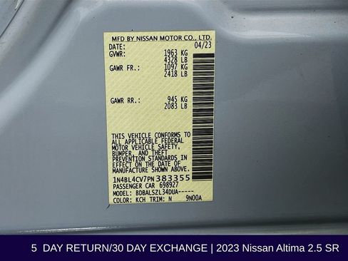 Used 2023 Nissan Altima 2.5 SR FWD image 33