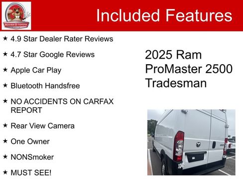 Used 2025 RAM ProMaster 2500 w/ Convenience Group FWD image 5