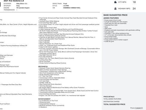 Used 2021 Kia Sedona LX image 7