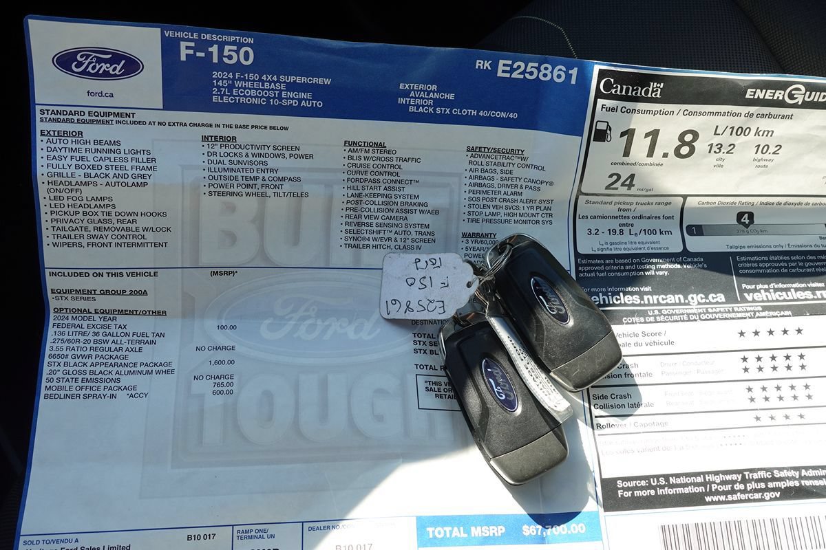Used 2024 Ford F150 STX w/ STX Black Appearance Package AWD/4WD image 35