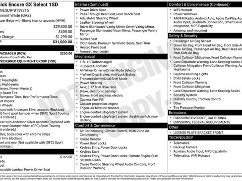 Certified 2023 Buick Encore GX Select w/ Safety Package II image 10