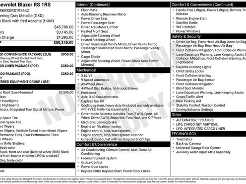 Used 2024 Chevrolet Blazer RS w/ Enhanced Convenience Package AWD/4WD image 12