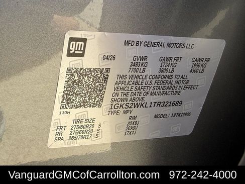 New 2026 GMC Yukon XL AT4 Ultimate w/ LPO, Floor Liner Package AWD/4WD image 27