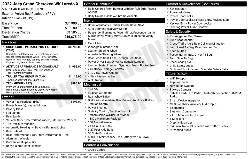 Used 2022 Jeep Grand Cherokee Laredo X RWD image 35