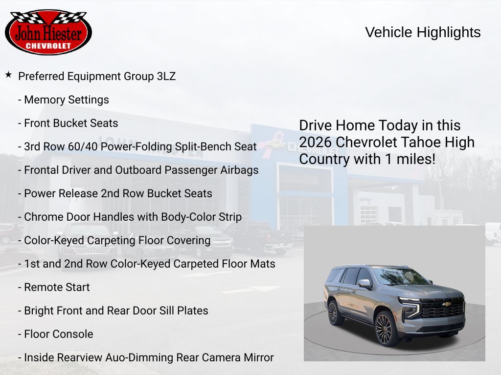 New 2026 Chevrolet Tahoe High Country AWD/4WD image 5