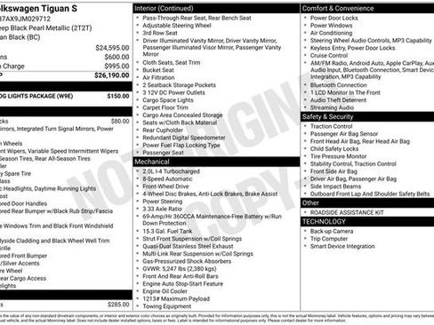 Used 2018 Volkswagen Tiguan S w/ Front Fog Lights Package FWD image 2