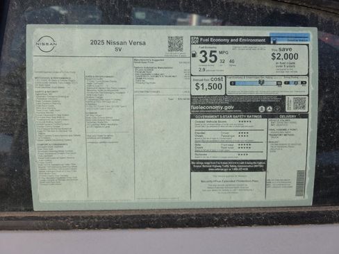 New 2025 Nissan Versa SV image 11