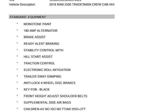 Used 2019 RAM 2500 Tradesman w/ Safety Group AWD/4WD image 32