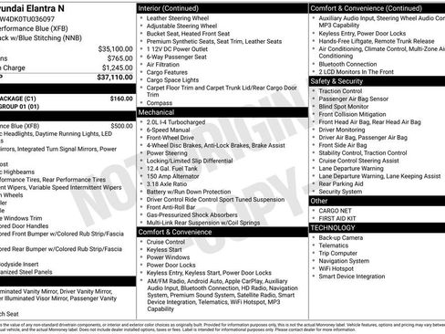 New 2026 Hyundai Elantra N w/ Cargo Package image 5