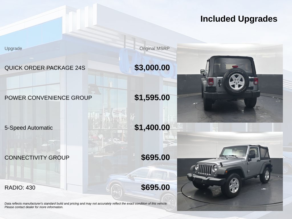 Used 2017 Jeep Wrangler Sport w/ Quick Order Package 24S AWD/4WD image 5
