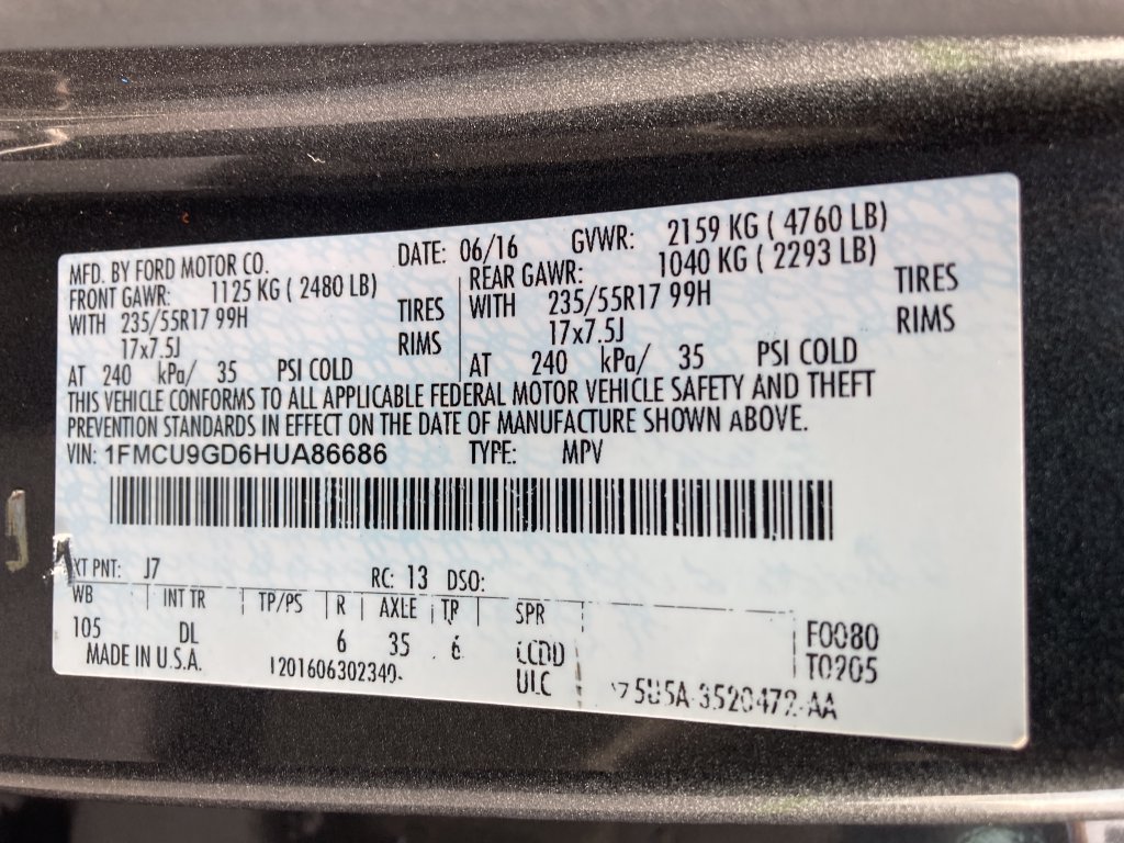 Used 2017 Ford Escape SE w/ SE Leather Comfort Package AWD/4WD image 39