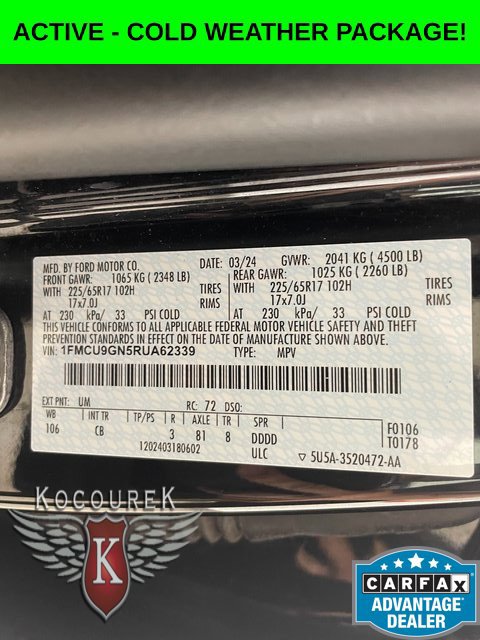 Used 2024 Ford Escape Active AWD/4WD image 26