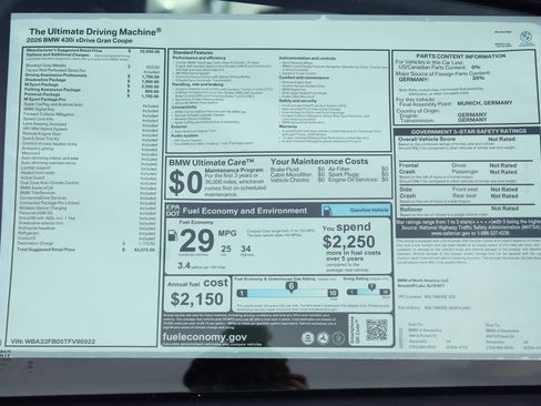 New 2026 BMW 430i xDrive w/ M Sport Package AWD/4WD image 2