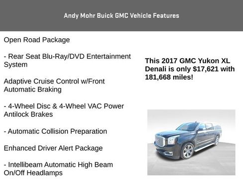 Used 2017 GMC Yukon XL Denali w/ Open Road Package AWD/4WD image 14