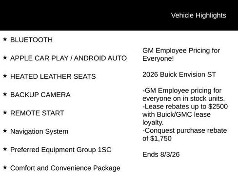 New 2026 Buick Envision Preferred AWD/4WD image 2