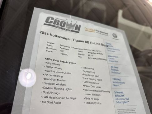 Certified 2024 Volkswagen Tiguan SE R-Line FWD image 36
