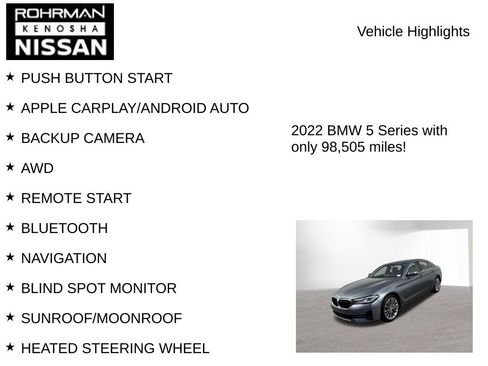 Used 2022 BMW 540i xDrive w/ Premium Package image 8