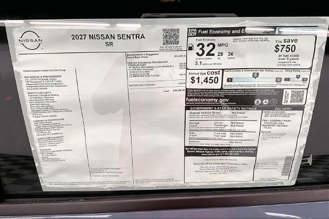 New 2027 Nissan Sentra SR FWD image 38